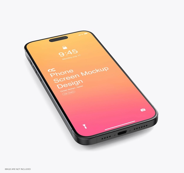Smartphone scherm mockup ontwerp