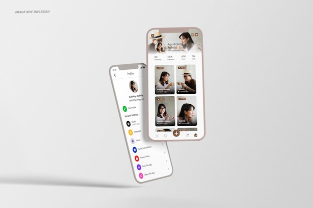 Smartphone scherm mockup