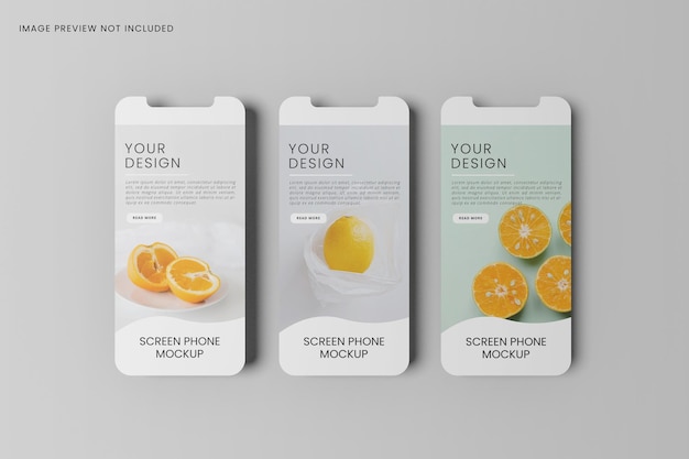 smartphone screen for apps mockup