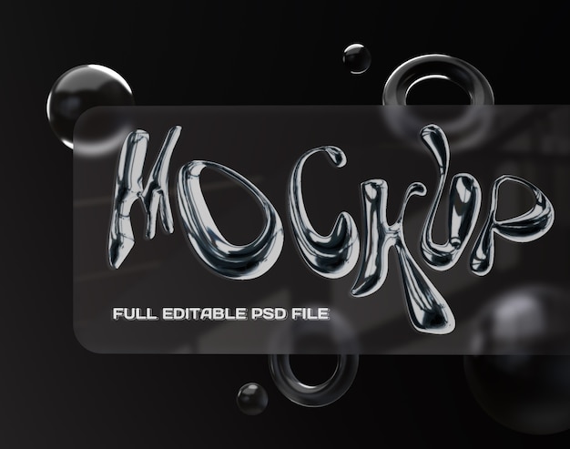 Smartphone screen mock-up in glassmorphism style with geometric shapes
