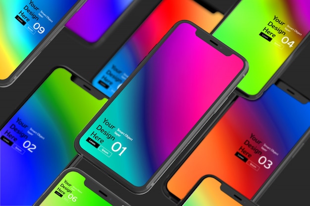 PSD schermo dello smartphone mock up