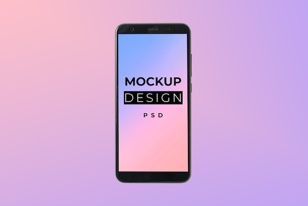 Smartphone screen mockup in 3d rendering isolated