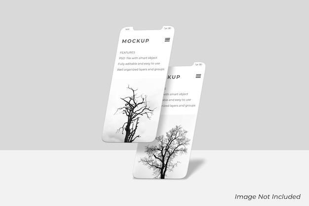 Design mockup dello schermo dello smartphone