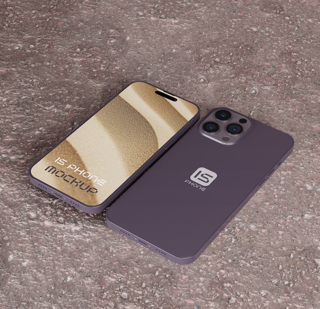 PSD design del mockup dello schermo dello smartphone