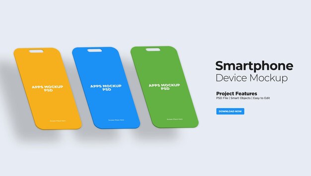 PSD smartphone screen mockup psd template