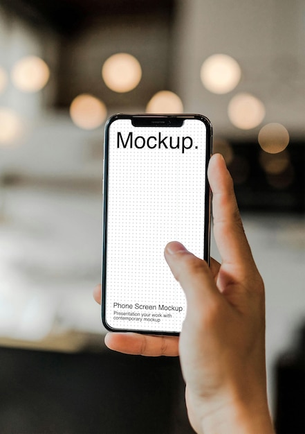 Smartphone screen mockup