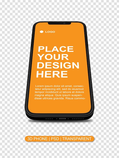 Mockup dello schermo di smartphone