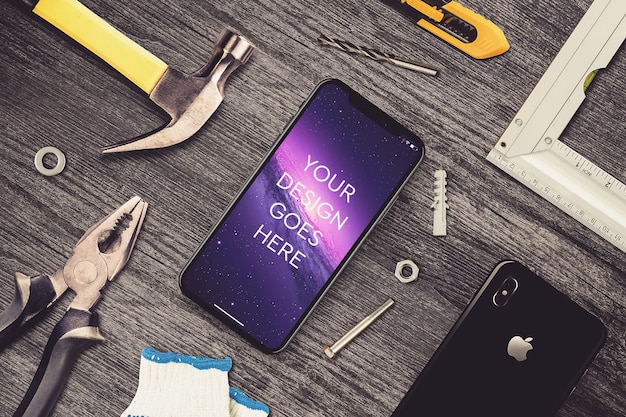 PSD smartphone screen mockup