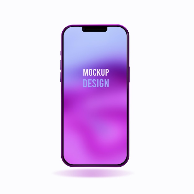 Schermo dello smartphone psd mockup 3d rendering