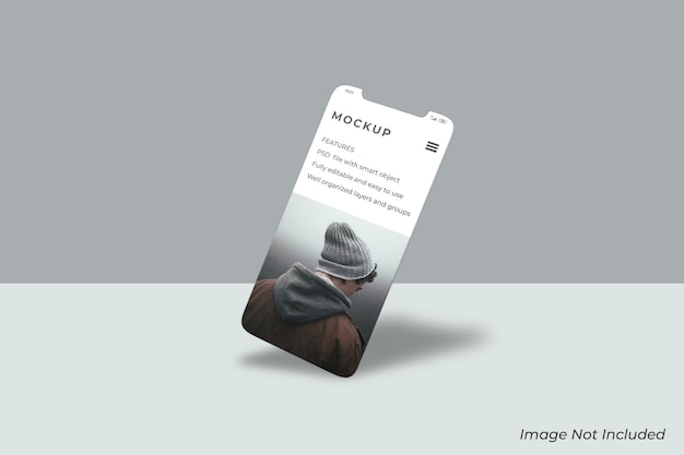 Smartphone screen for ui ux app presentation mockup