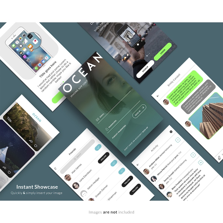 PSD smartphone screens mock up