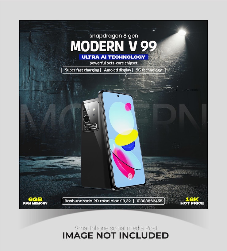 PSD smartphone selling ad social media banner