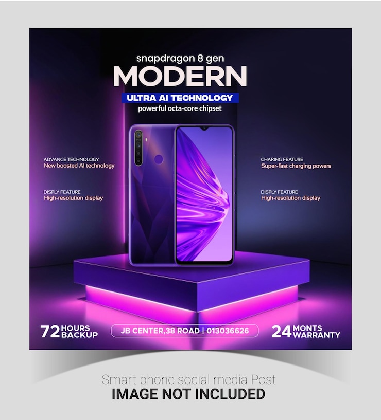 PSD smartphone selling ad social media banner