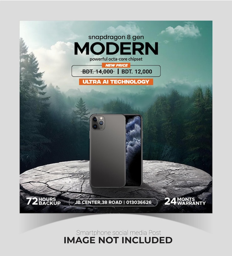 PSD smartphone selling ad social media banner