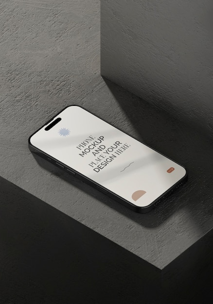 Smartphone  in a simple environment mockup