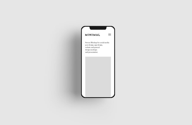 Smartphone skærm mockup
