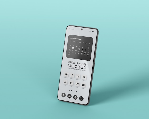 PSD smartphone in studio mockup