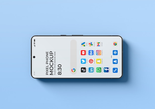 PSD smartphone in studio mockup