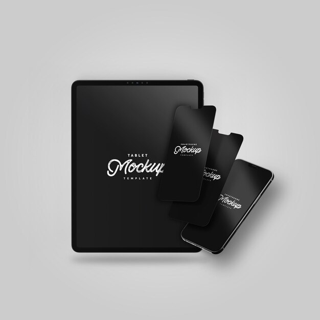 Smartphone and tablet mockup