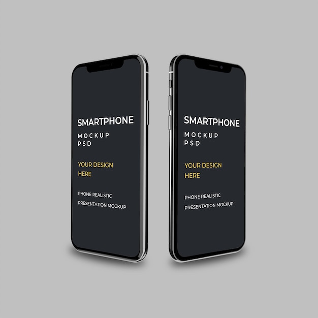 Smartphone two side mockup geïsoleerd