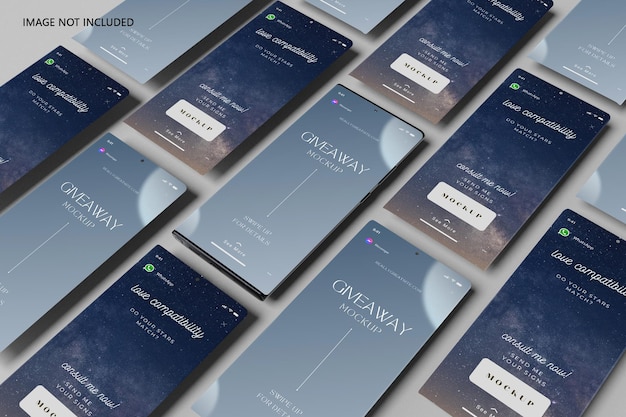 Smartphone ultra e mockup dello schermo