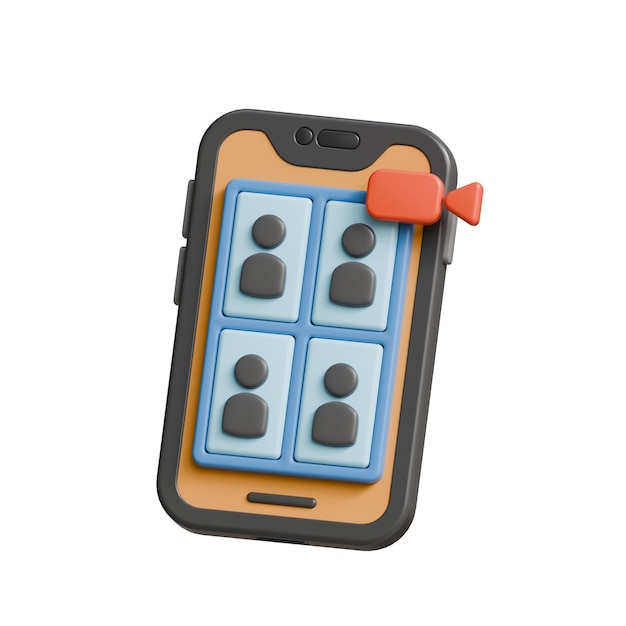smartphone video call with multiple participants
