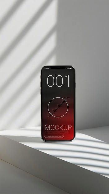 Smartphone con un grande modello di ombra