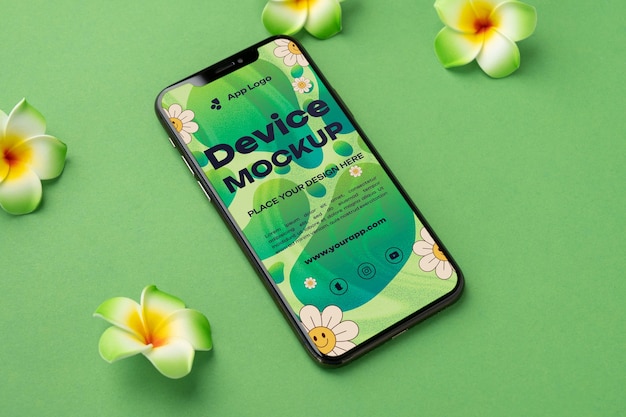 smartphone with  caribbean aesthetics