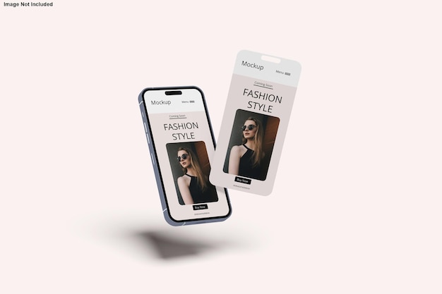 PSD smartphone con mockup dello schermo