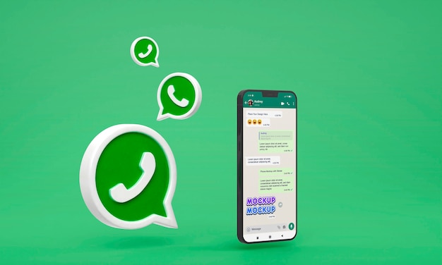 PSD Смартфон с эмодзи whatsapp