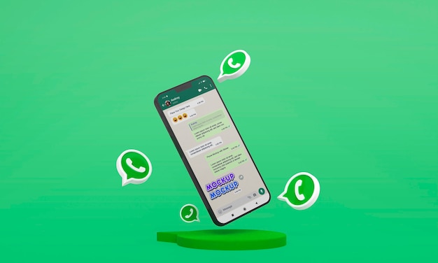 PSD smartphone con emoji whatsapp