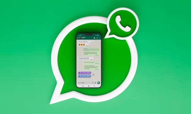 PSD whatsappの絵文字を備えたスマートフォン