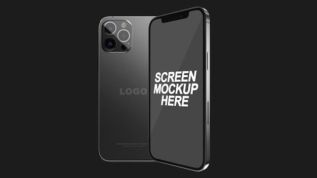 Smartphone zwart mockup psd