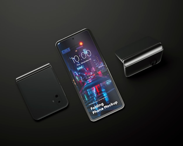PSD smartphonemodel met flip-design