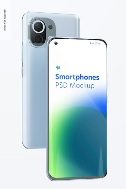 Smartphones Mockup on white