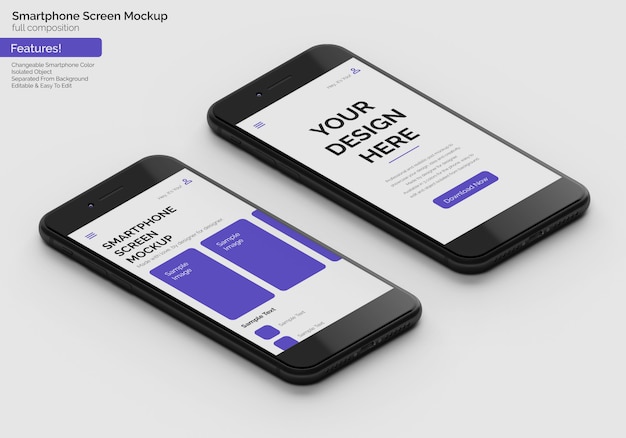 PSD smartphones mockup