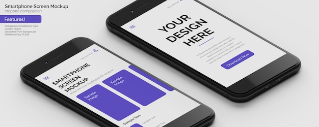 PSD smartphones mockup