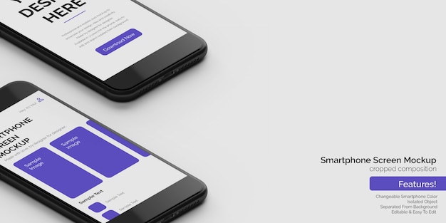 PSD mockup di smartphone