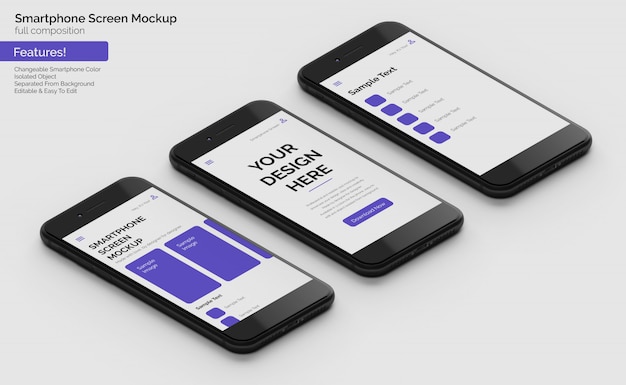 PSD mockup di smartphone