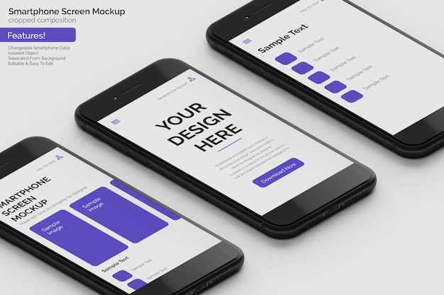 PSD mockup di smartphone