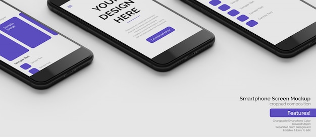 PSD smartphones mockup