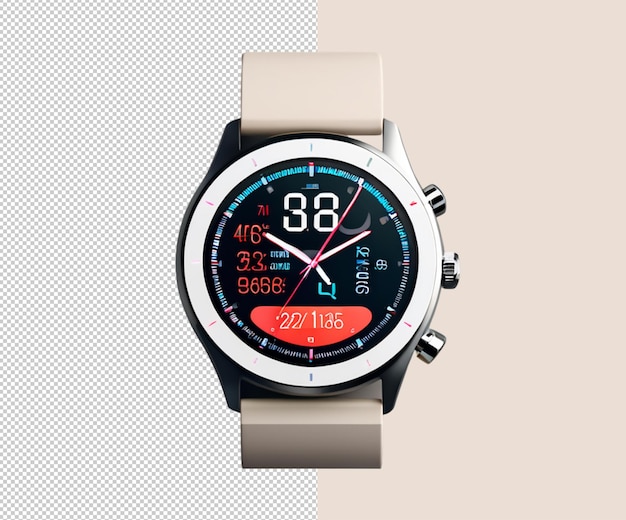 PSD smartwatch 3d render background and smartwatch icon psd files