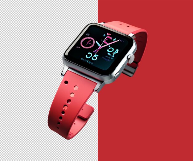 PSD smartwatch 3d render background and smartwatch icon psd files