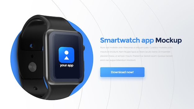 Smartwatch app mockup