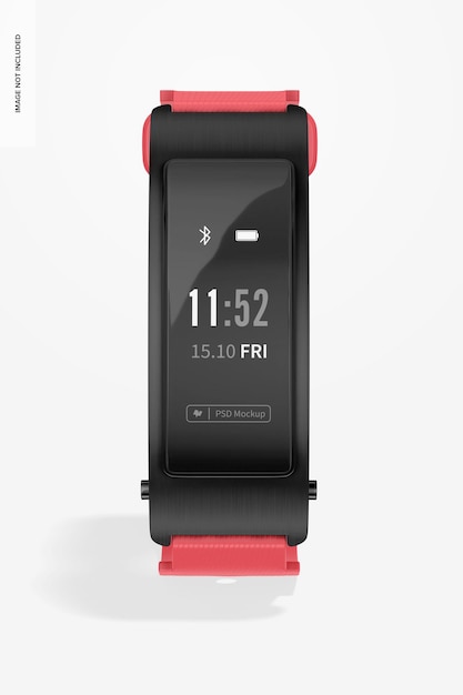 PSD smartwatch band mockup, front view