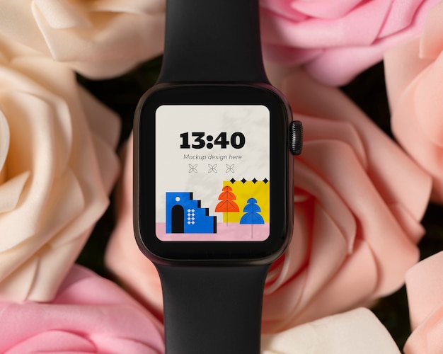 Smartwatch buiten mockup