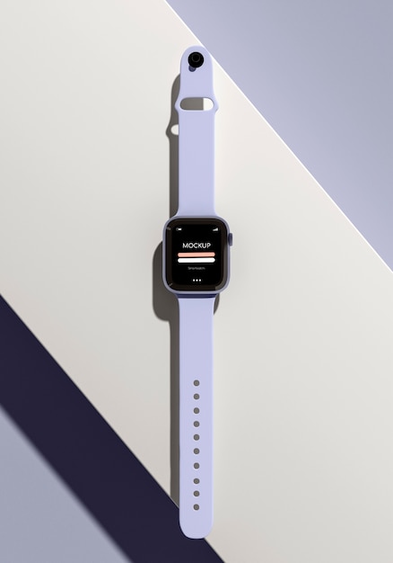 Mock-up di smartwatch con design geometrico