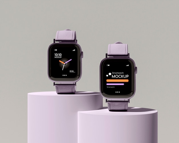 PSD mock-up di smartwatch con design geometrico