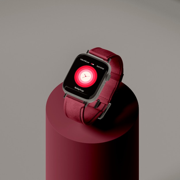 Smartwatch mockup color of the year 2023