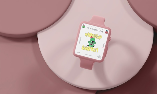 Smartwatch op podium mock-up